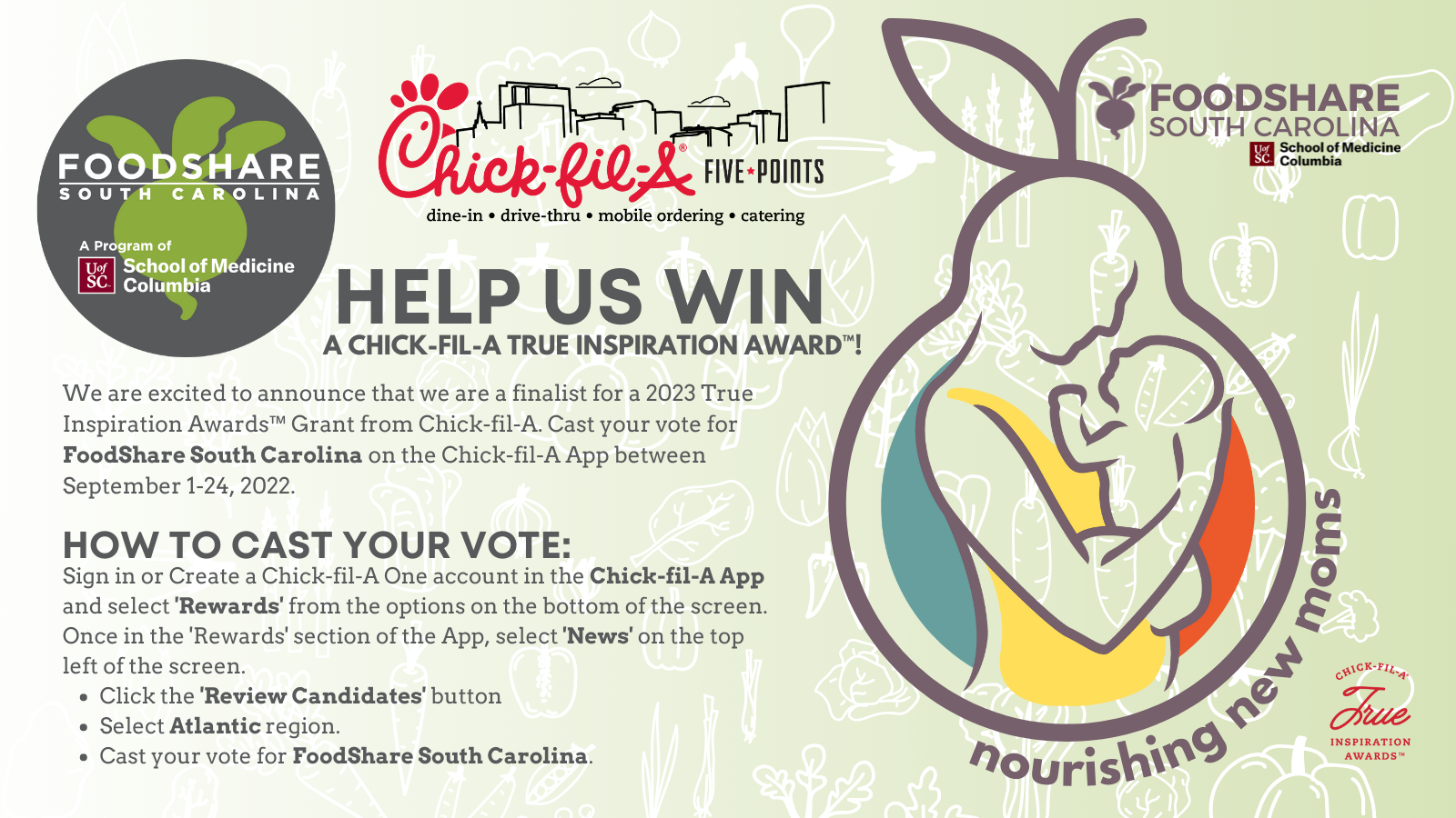 FoodShare South Carolina Selected as Finalist for 2023 Chick-fil-A True Inspiration Award